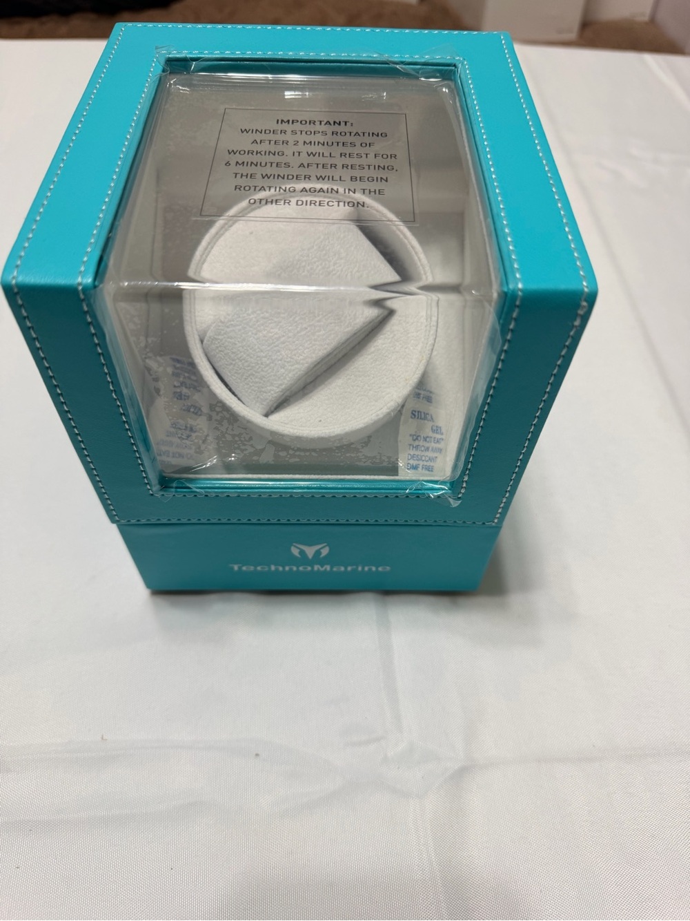 Technomarine Turquoise Watch Winder Box with White Interior